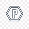 Parking Square vector icon isolated on transparent background, l