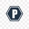 Parking Square vector icon isolated on transparent background, P