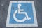 Parking symbol of disabled people