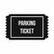 Parking ticket icon, simple style