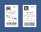 Parking ticket, money penalty receipt vector illustration isolated