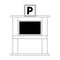 Parking toll booth icon