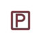 Parking traffic filled outline icon