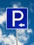 Parking traffic sign