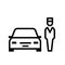 Parking valet outline icon