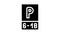 parking working time mark glyph icon animation