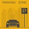 Parking zone sign