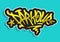 Parkour Brush Lettering Type Design Graffiti Tag Style Vector Graphic