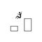 parkour icon. Elements of sportsman icon. Premium quality graphic design icon. Signs and symbols collection icon for websites, web