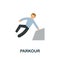 Parkour icon. Flat sign element from extreme sport collection. Creative Parkour icon for web design, templates