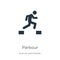 Parkour icon vector. Trendy flat parkour icon from activities collection isolated on white background. Vector illustration can be