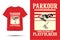 Parkour timing precision and playfulness t shirt design