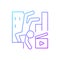 Parkour videos gradient linear vector icon