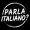 Parla italiano? Translation: Do you speak italian? language education on chalkboard