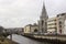 Parliament Bridge and the Holy Trinity Church in Cork Ireland on the Father Mathew Quay