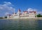 The Parliament of Budapest seen from Danube river cruise