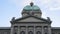 Parliament Building in Bern called Bundeshaus - the capital city of Switzerland - BERN, SWITZERLAND - OCTOBER 9, 2020