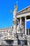 Parliament building with famous Pallas Athena greek goddess of wisdom fountain.Vienna,Austria