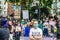 PARLIAMENT SQUARE, LONDON/ENGLAND- 6 September 2020: BLM protesters listening to a speech as part of an All Black Lives UK protest