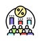 parliament voting color icon vector illustration