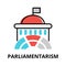 Parliamentarism icon concept, politics collection