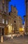 Parma - The church Chiesa di Sant Allesandro and Teatro Regio theater at dusk