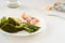 Parma ham, asparagus and arugula broccoli, healthy eating, diet