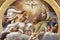 PARMA, ITALY - APRIL 16, 2018: The ceiling freso of The Holy Trinity in church Chiesa di Santa Croce