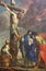 PARMA, ITALY - APRIL 16, 2018: The painting of Crucifixion in church Chiesa di San Antonio Abate by Giuseppe Peroni 1710 - 1776