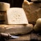 Parmesan, taleggio, caciotta and asolo cheese on dark wooden table