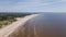 Parnu Estonia Baltic Sea Seaside Aerial drone top view