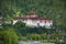 Paro Dzong in forest , Paro , Bhutan