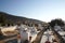 Paros, Greece, 15 September 2018, A typical Greek cemetery near an Orthodox church