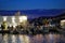 Paros, Greece, September 13 20018, tourists of various nationalities have a dinner in the small port of Naoussa