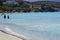 PAROS, GREECE, SEPTEMBER 16 2018, Martselo beach in September is a very quiet beach because