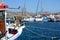 PAROS, GREECE, SEPTEMBER 18, 2018, Beautiful boats in the port of Parikia