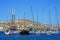 PAROS, GREECE, SEPTEMBER 18, 2018, Beautiful boats in the port of Parikia