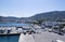 Paros island Greece. Panoramic view of the port at Parikia.