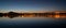 Parque metropolitano leon guanajuato mexico panorama sunset reflection during golden hour with dusk