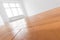 Parquet floor closeup / empty apartment room