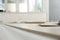 Parquet planks on floor in room prepared for renovation, closeup