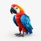 Parrot 3d Icon - Cartoon Clay Material With Nintendo Isometric Spot Light