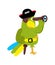 Parrot in cocked hat icon