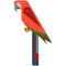 Parrot flat vector, macaw icon, tropical bird logo