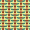 Parrot flying vector pattern background