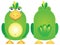 Parrot hand puppet character vector illustration