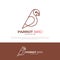 Parrot love bird logo design