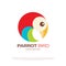 Parrot love bird logo design