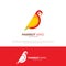 Parrot love bird logo design