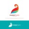 Parrot love bird logo design